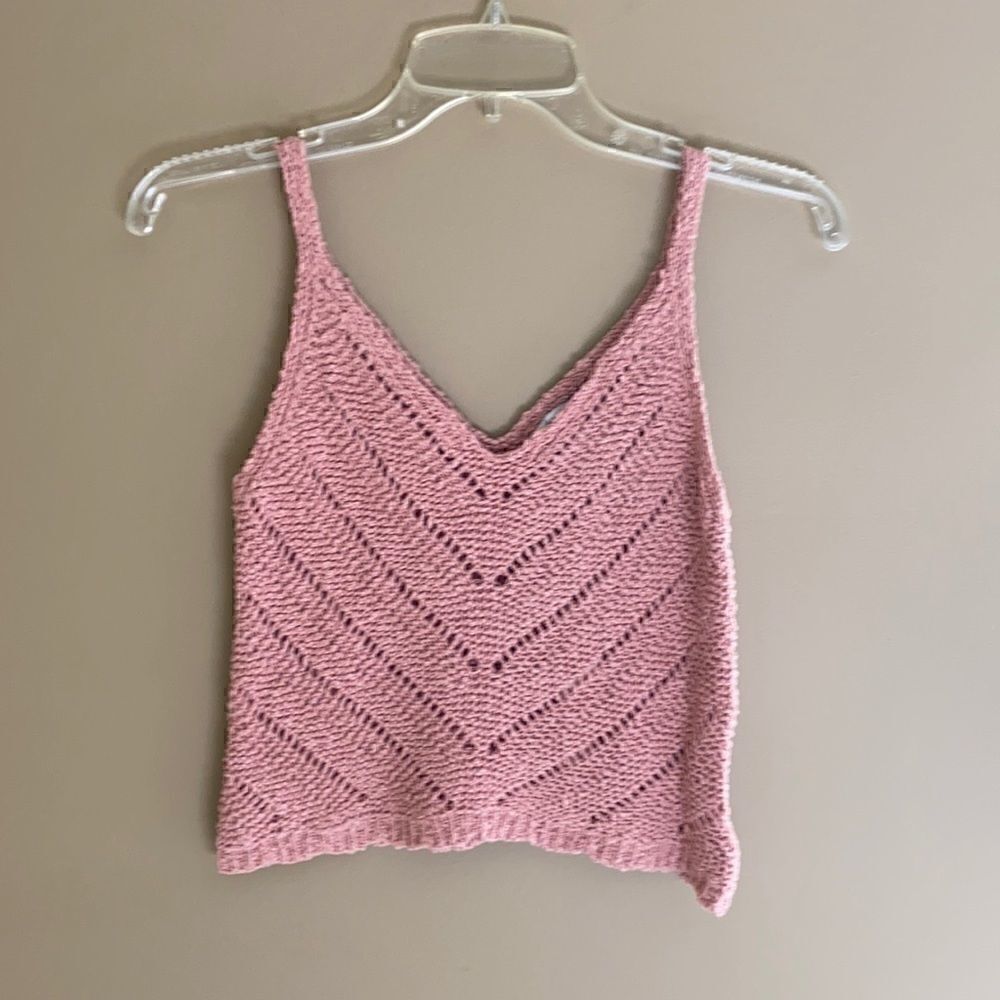 𝅺nwt Soft‎ Dusty Rose Colored Sweater Tank Top Festival Wear- Large
